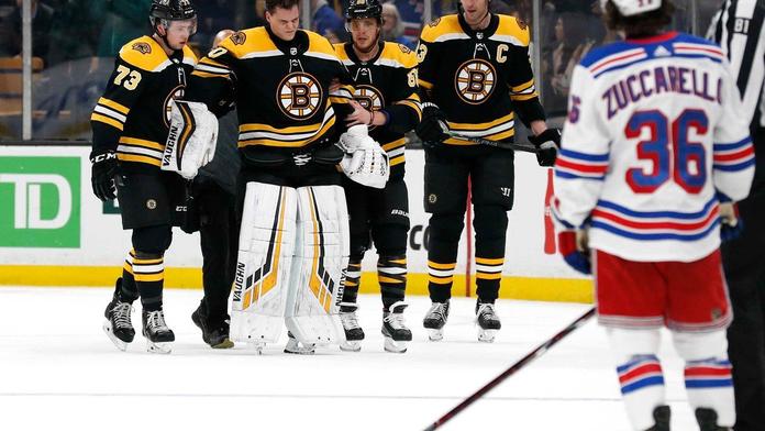Chytil při gólu zboural brankáře Bostonu, Rask má otřes mozku