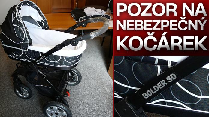 POZOR! Kočárek z Polska může zranit dítě!