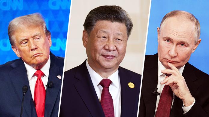 Donald Trump, Si Ťin-pching a Vladimir Putin