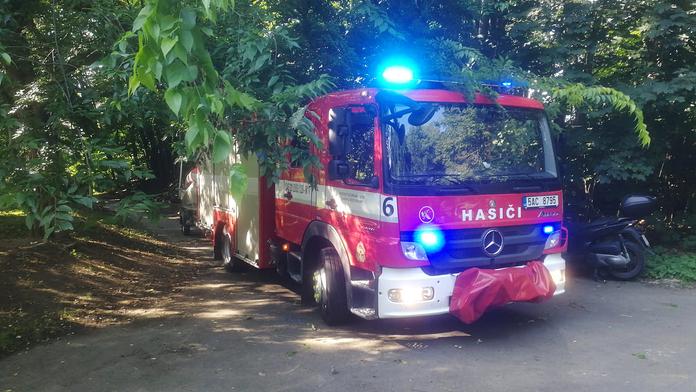 Znečištěný rybník v Praze: Ve vodě byly mrtvé ryby, na místo vyjeli hasiči