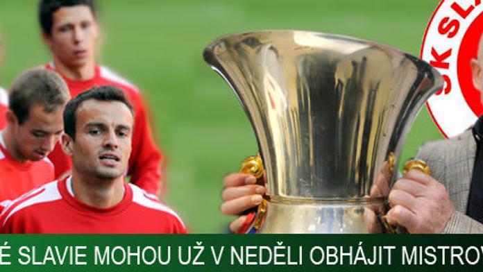 Fotbalisté Slavie mohou už v neděli obhájit mistrovský titul