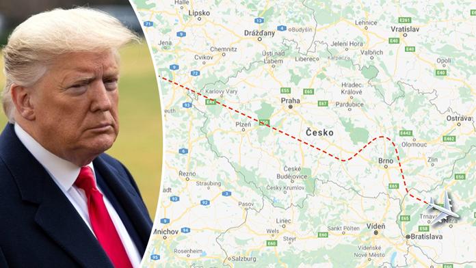Podivný manévr Trumpova Air Force One nad Brnem! Proč se mu vyhnul?