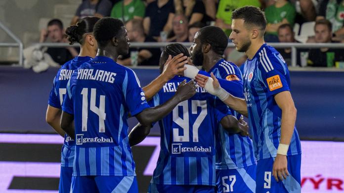 Radost fotbalistů Slovanu Bratislava