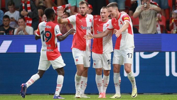 Radost fotbalistů Slavie