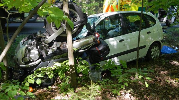 Na jihu Čech bourali dva motorkáři, jeden střet nepřežil