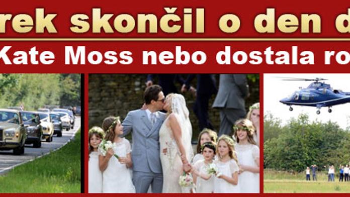 Svatební večírek Kate Mossové se nevydařil. Hosté odjeli o den dříve