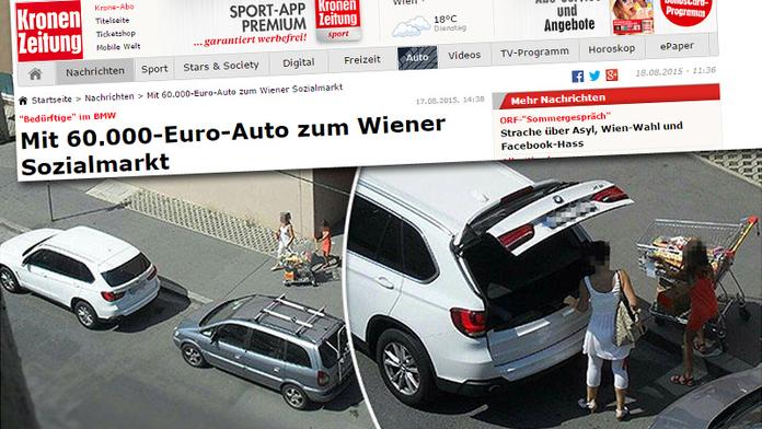 Žena s BMW měla vybrakovat obchod pro chudé. Vše je ale jinak