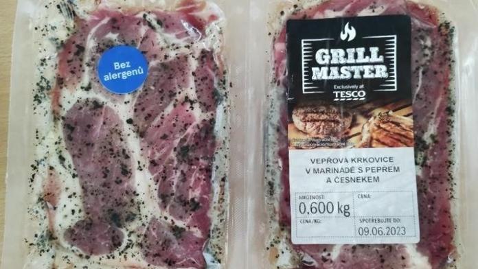 Maso z Tesca obsahovalo alergen