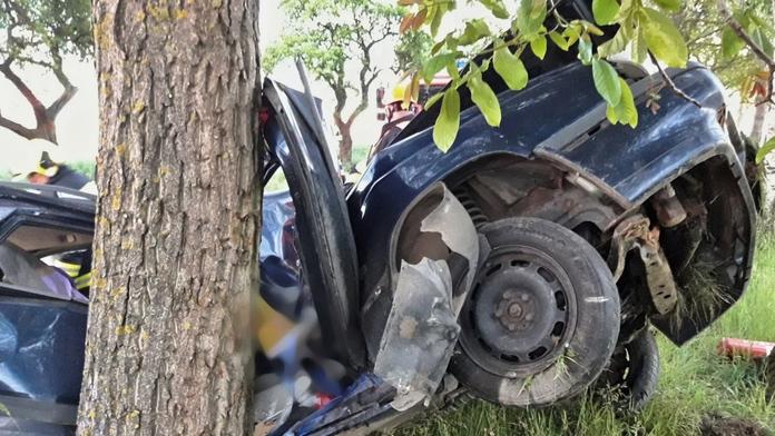 Nehoda osobního auta na Plzeňsku