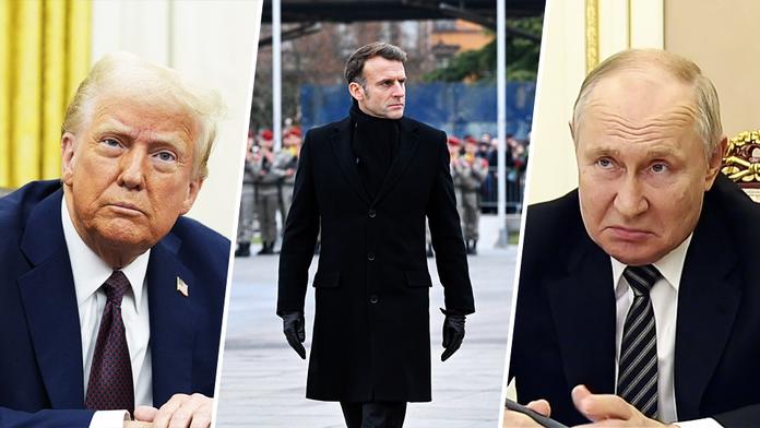Donald Trump, Emmanuel Macron a Donald Trump
