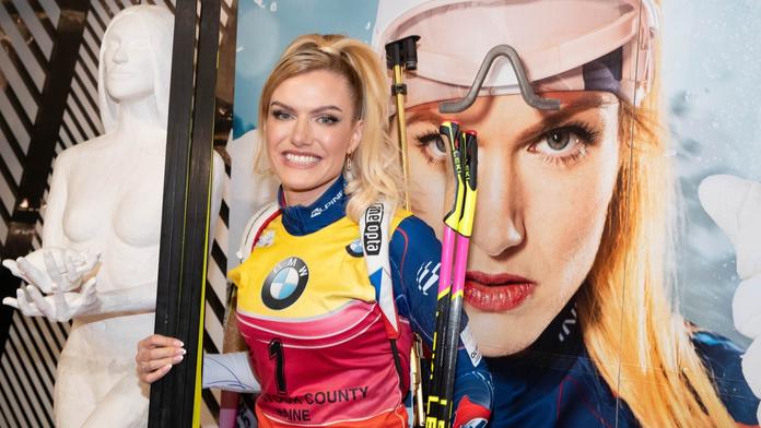 Gabriela Soukalová na premiéře filmu Gabriela Soukaloá: Pravda se pořád vyplatí