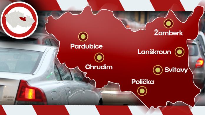 SJÍZDNOST SILNIC: V Pardubickém kraji jsou silnice sjízdné s opatrností, na mnoha místech prší