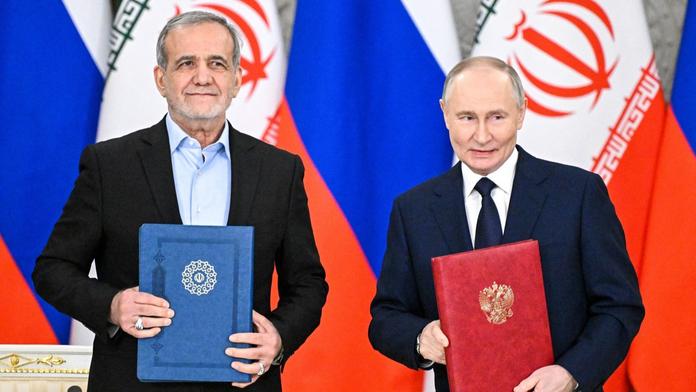 Vladimir Putin a Masúd Pezeškján, 17. 1. 2025