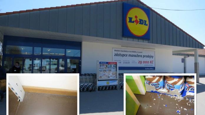 Trus v regálech a okousané krabice. Inspektoři zavřeli Lidl!