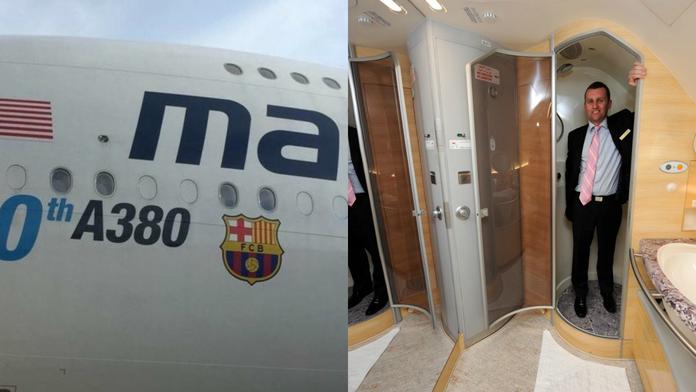 LUXUS v oblacích! Podívejte se, čím letěli fotbalisté Barcelony