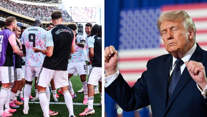 Potupa pro Trumpa. Fotbalisté Belgie se mu oslavou gólu vysmáli