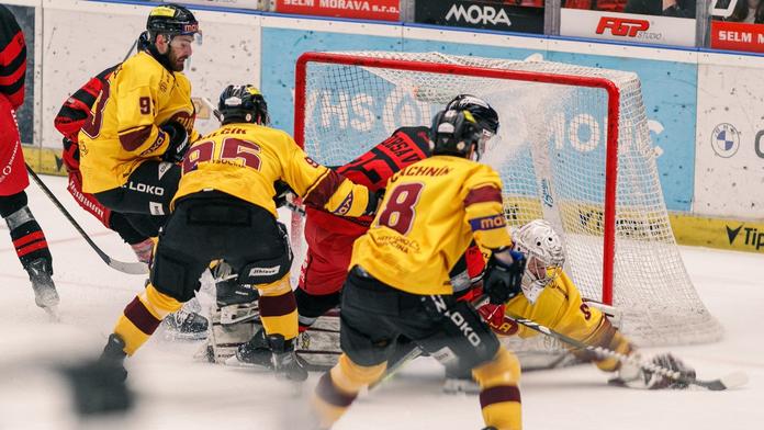 Jihlava neměla ve druhém duelu baráže šanci. Olomouc ji smetla šesti góly