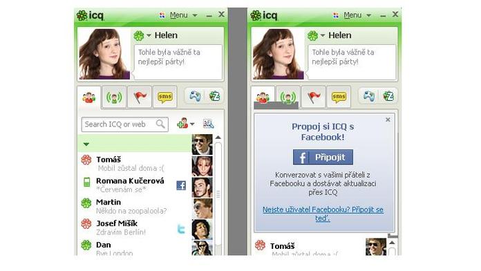 ICQ spojilo chatování s Facebookem