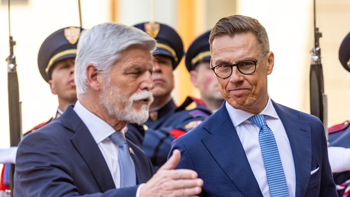 Český prezident Petr Pavel s finským prezidentem Alexanderem Stubbem