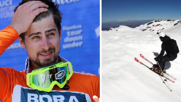 Sagan konečně využil lyžařské brýle! Na svahu skákal na lyžích
