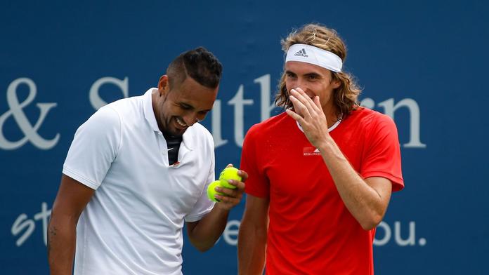 Nick Kyrgios a Stefanos Tsitsipas