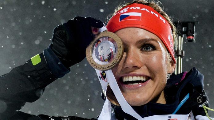Biatlonistka Soukalová střílela přesně a ovládla závod ve sprintu!