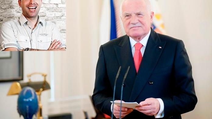Klausovi muži zuří! Tohle napsali slovenskému moderátorovi, který si z prezidenta vystřelil