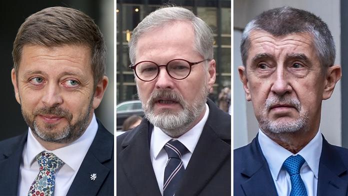 Vít Rakušan, Petr Fiala, Andrej Babiš