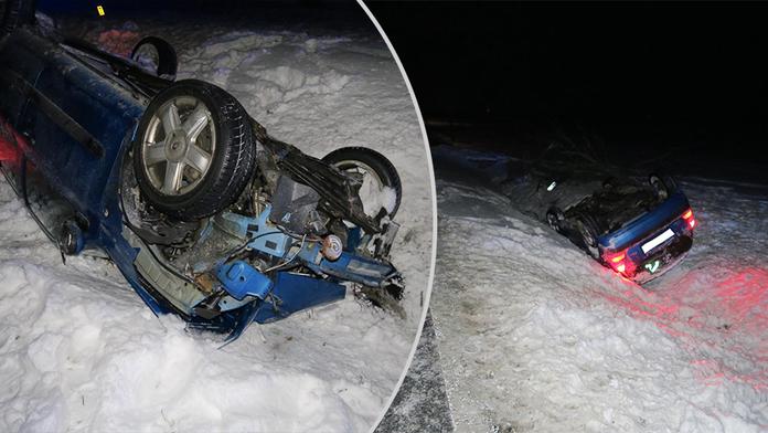 Zfetovaná matka obrátila auto na střechu. 3letá dcera je těžce zraněná