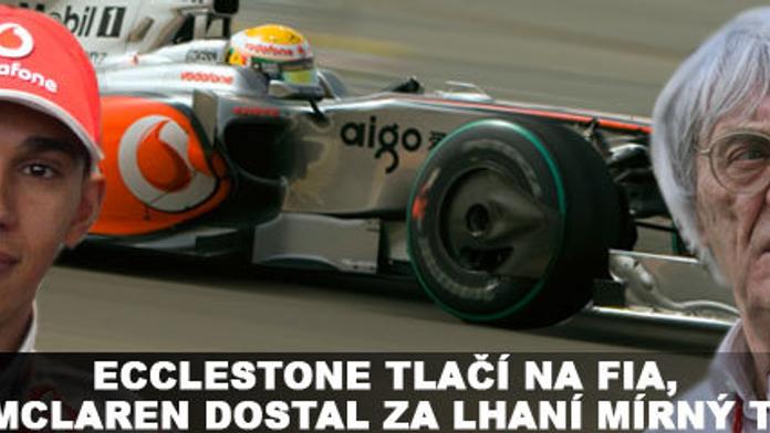 Ecclestone tlačí na FIA, aby McLaren dostal za lhaní mírný trest