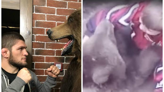 Proč ho nikdo ještě neporazil? Takhle se Khabib pral s medvědem