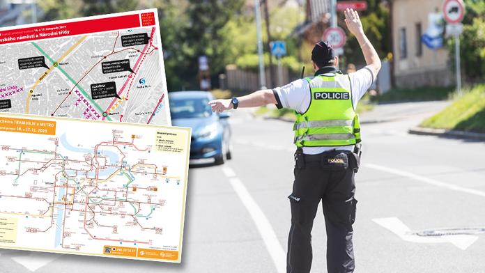 Uzavírky a omezení: V Praze oslavy 17. listopadu zatopí řidičům