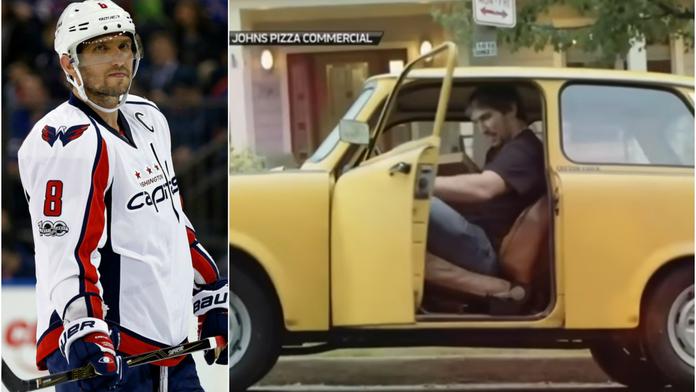 VIDEO: Ovečkin se bavil. Nasedl do Trabanta a rozvážel pizzu!