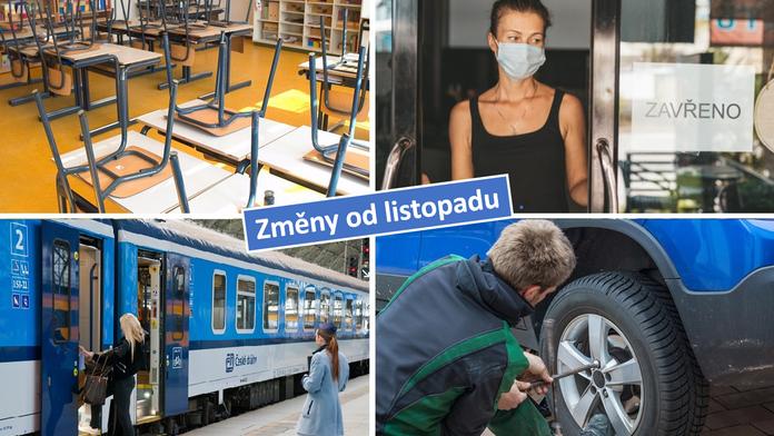 Zavřené další školy, zrušené vlaky. Co bude od listopadu jinak? PŘEHLED