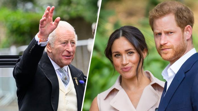 Král Karel III., princ Harry, Meghan Markleová