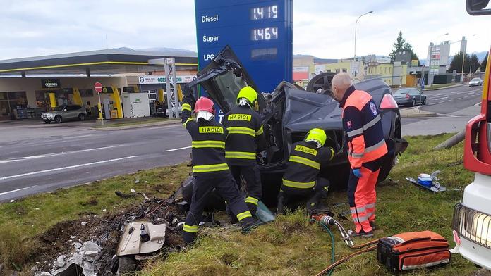 Dopravní nehoda při vjezdu do Prievidze