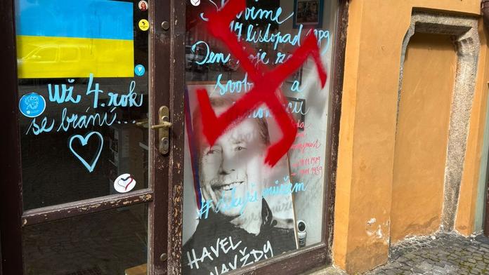 Vandalský čin v Chebu