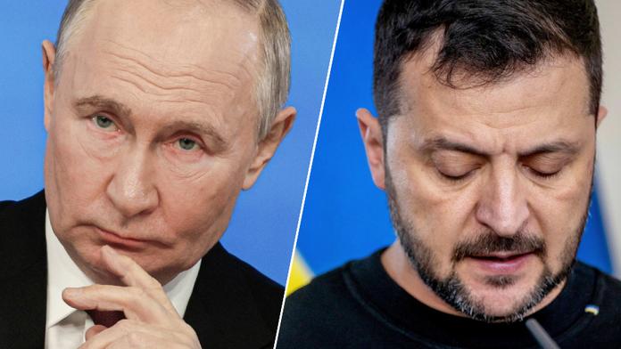 Vladimir Putin a Volodymyr Zelenskyj