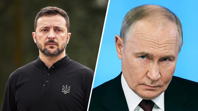 Volodymyr Zelenskyj a Vladimir Putin