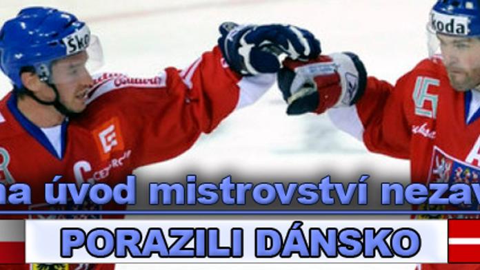 MS v hokeji: Češi deklasovali Dánsko 5:0. Štěpánek oslavil premiéru na MS nulou