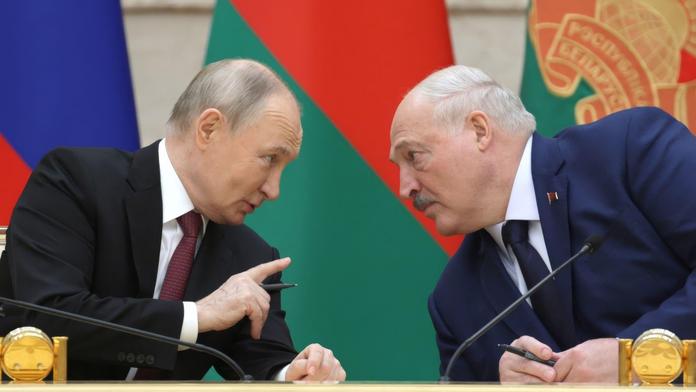 Vladimir Putin a Alexandr Lukašenko 6. 12. 2024 v Minsku