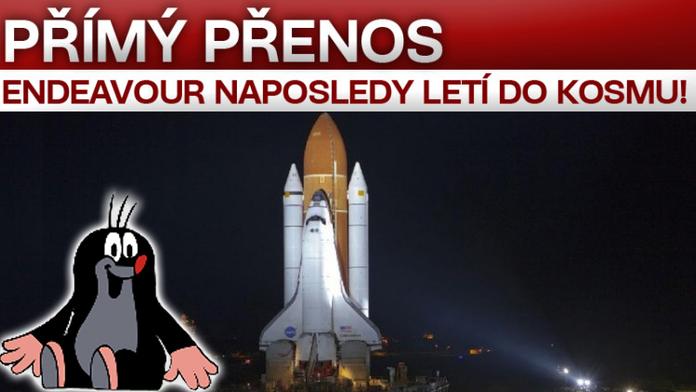 RAKETOPLÁN Endeavour dosáhl oběžné dráhy! Krteček odletěl do kosmu