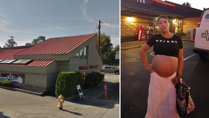 Těhotnou ženu vyhodili z restaurace. Měla odhalené bříško