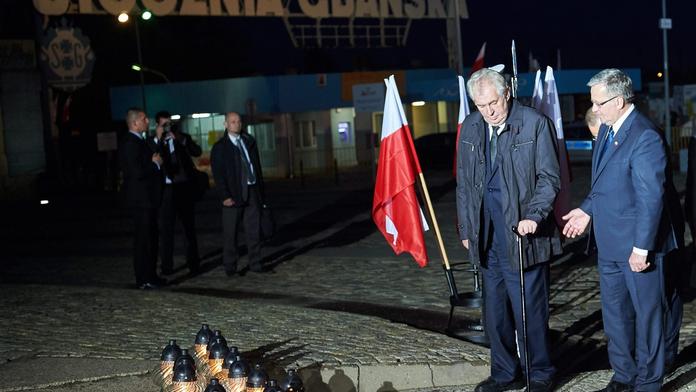 Zeman v Polsku navštívil místo, kde začala druhá světová válka