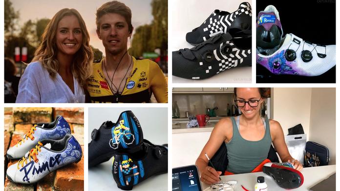 Tajemství Tour: Krásné boty maluje cyklistům dívka Rogličova parťáka