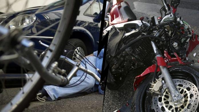 NAPITÝ CYKLISTA se srazil s motorkářem! Oba jsou zranění!