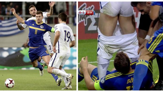 Striptýz pro 30 tisíc diváků! Džeko zesměšnil soupěře, pak šel ven