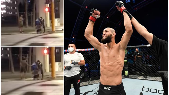 VIDEO: Nová hvězda UFC pomohla bezdomovci, dala mu peníze a burger