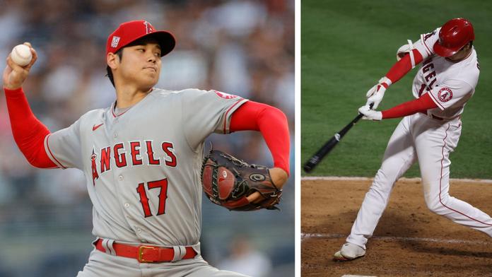 Shohei Ohtani jako nadhazovač a pálkař