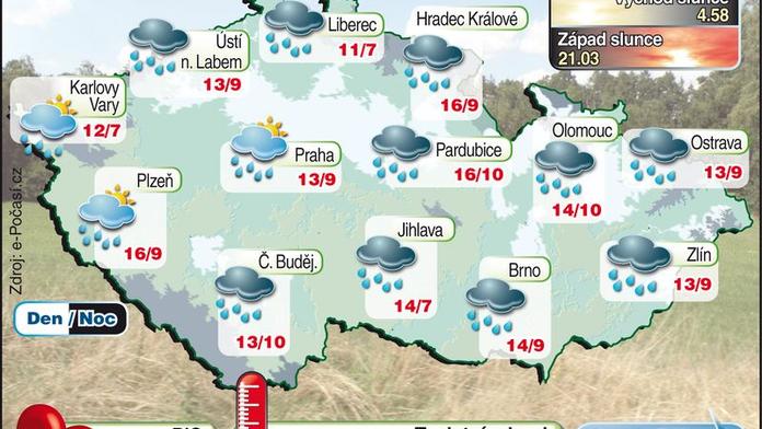 POČASÍ: Moravu opět sužují deště, je vyhlášena povodňová bdělost